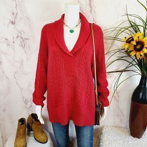 Appleseeds cotton wool blend soft cable knit sweater